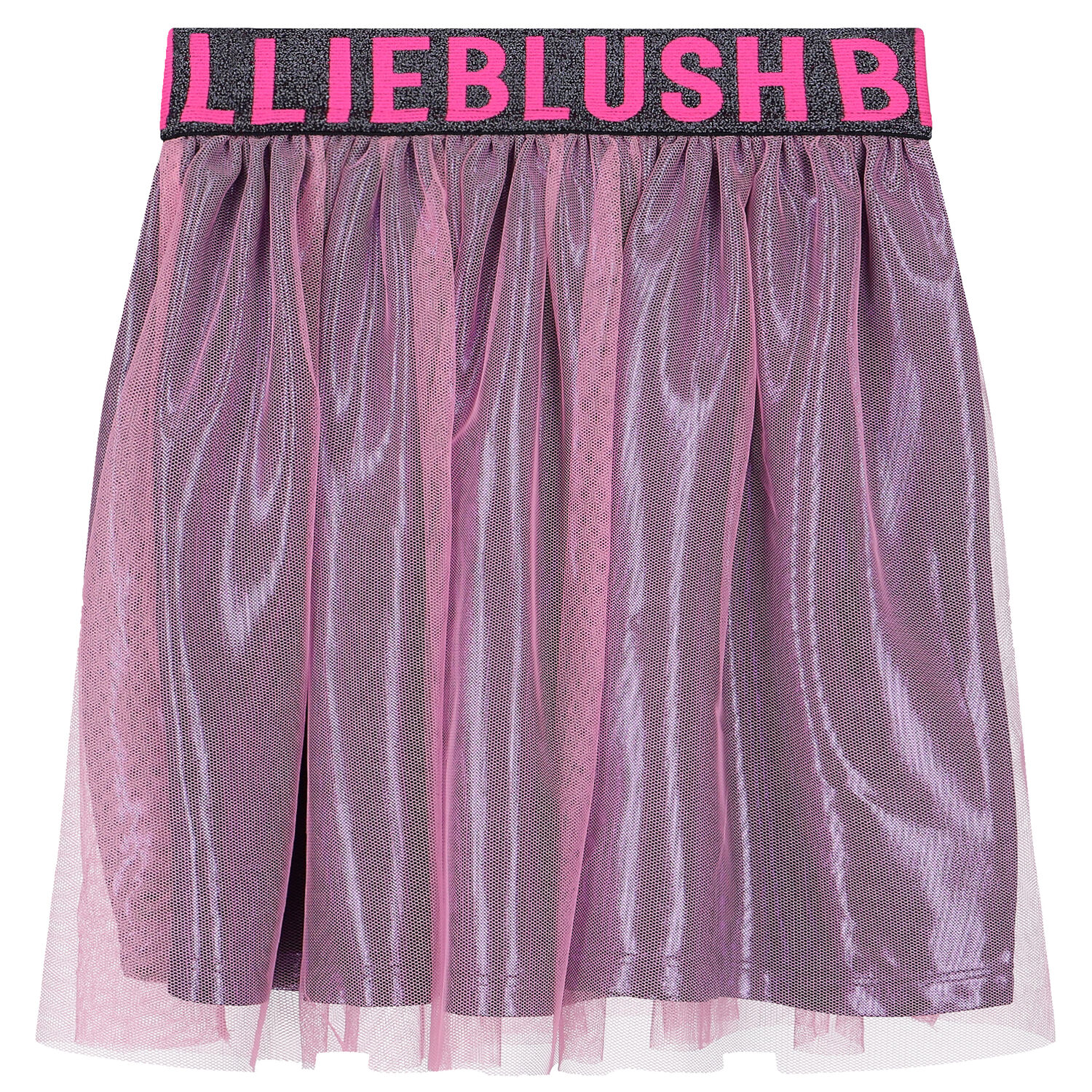 Girls Pink Logo Mesh Skirt, 1, hi-res