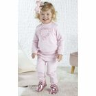 Younger Girls Pink Heart Tracksuit, 1, hi-res