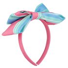 Girls Pink & Blue Bow Headband, 1, hi-res