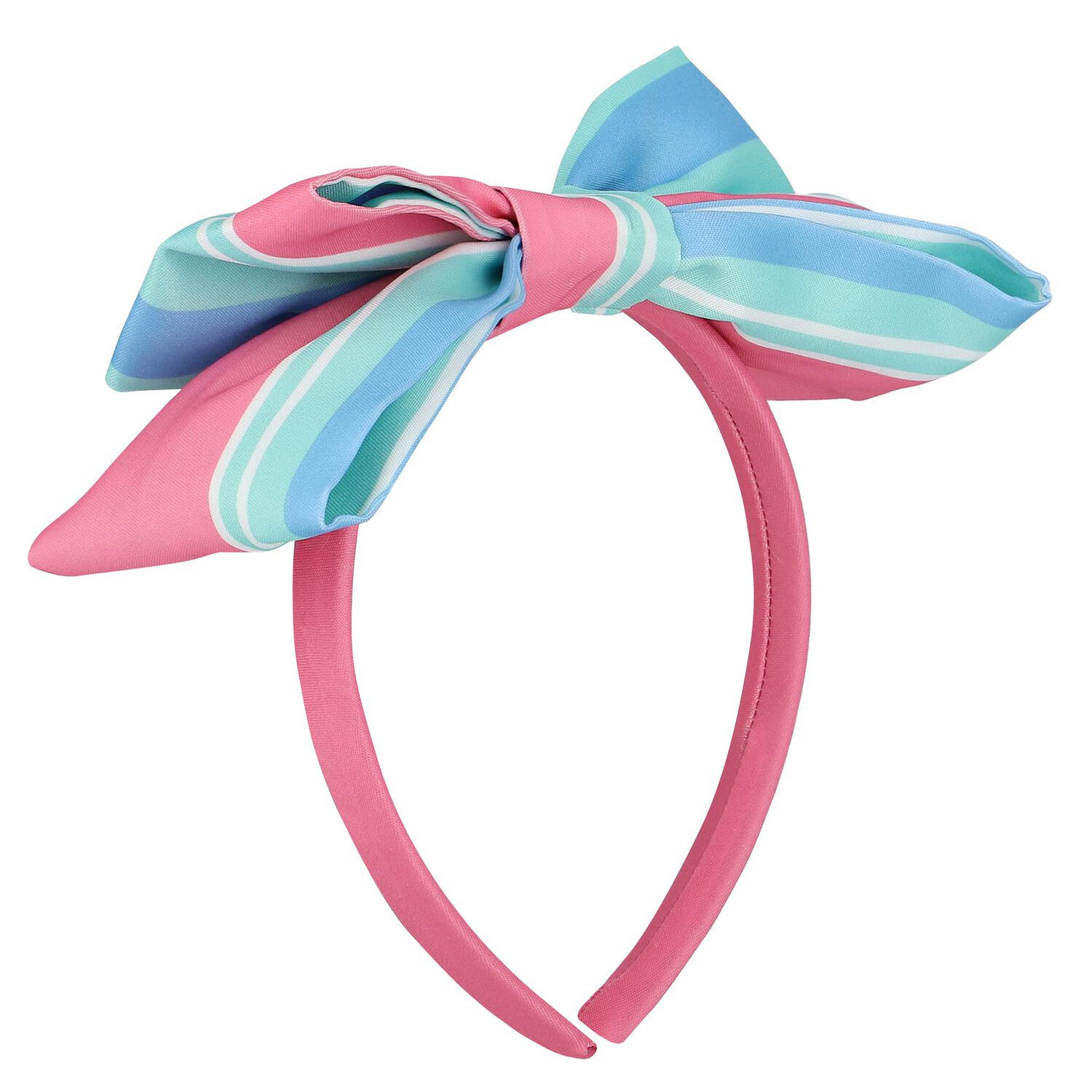 Girls Pink & Blue Bow Headband, 1, hi-res image number null