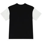Boys Black Logo T-Shirt, 1, hi-res