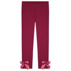 Girls Burgundy Leggings Set, 1, hi-res