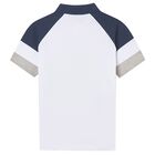 Boys White Polo Shirt, 1, hi-res