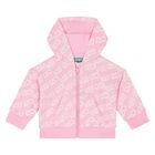 Younger Girls Pink Logo Tracksuit, 1, hi-res