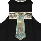 Girls Black & Gold Egyptian Pharoah Costume, 1, hi-res