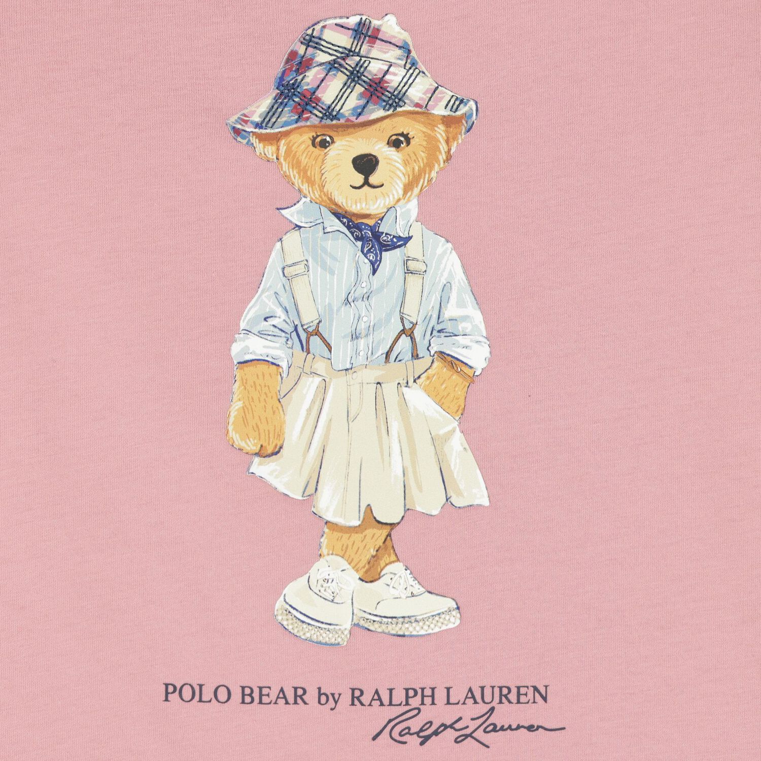 Girls Pink Polo Bear T-Shirt, 1, hi-res