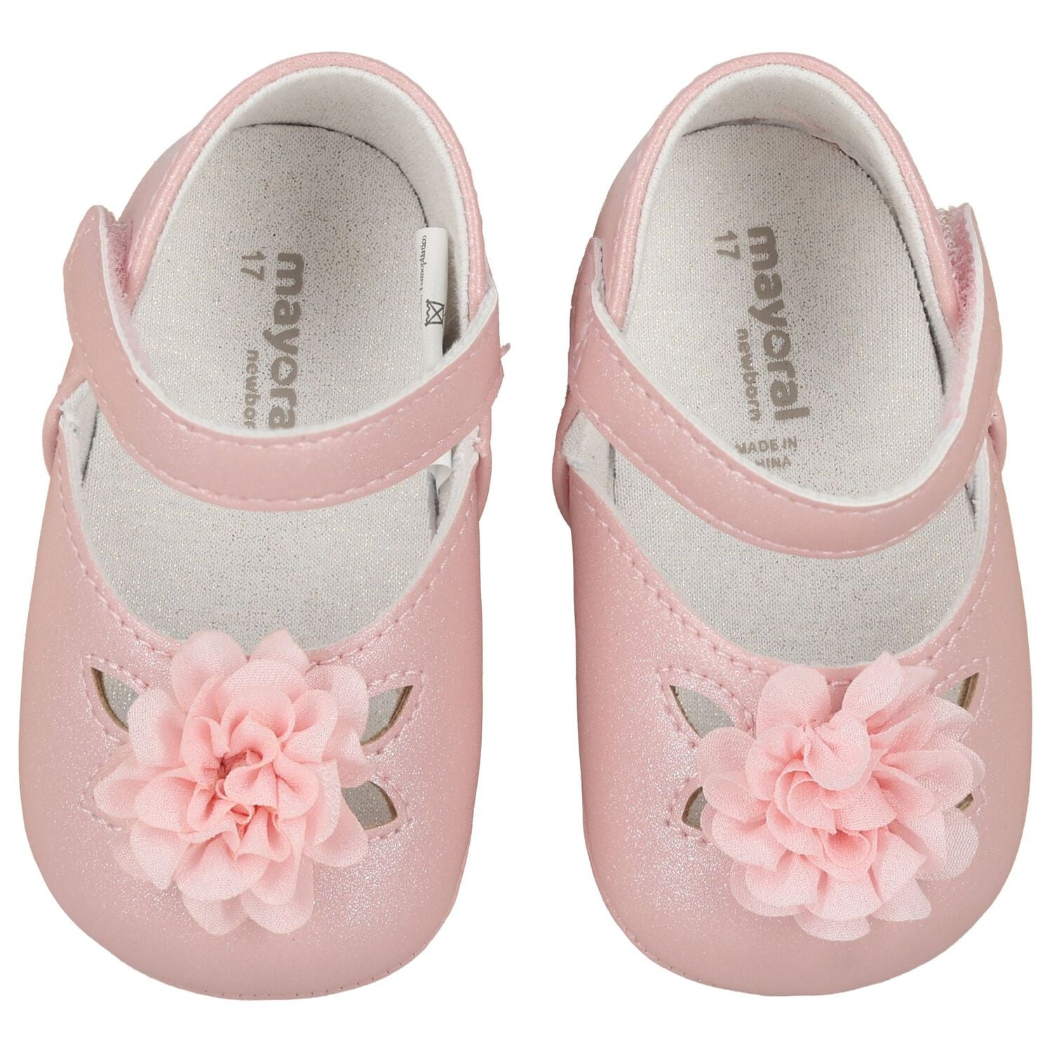 Baby Girls Pink Flower Pre Walker Shoes, 3, hi-res
