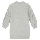 Girls Grey Logo Dress, 1, hi-res
