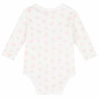 Baby Girls White & Pink Bodysuit, 1, hi-res
