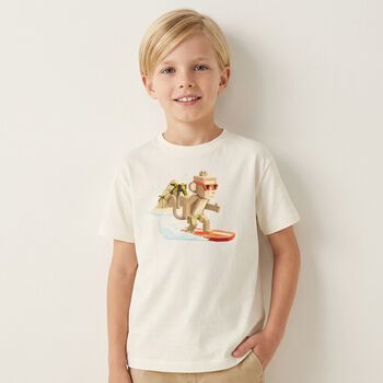 Boys Ivory Monkey T-Shirt