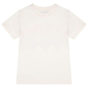 Girls Ivory Zig Zag Logo T-Shirt