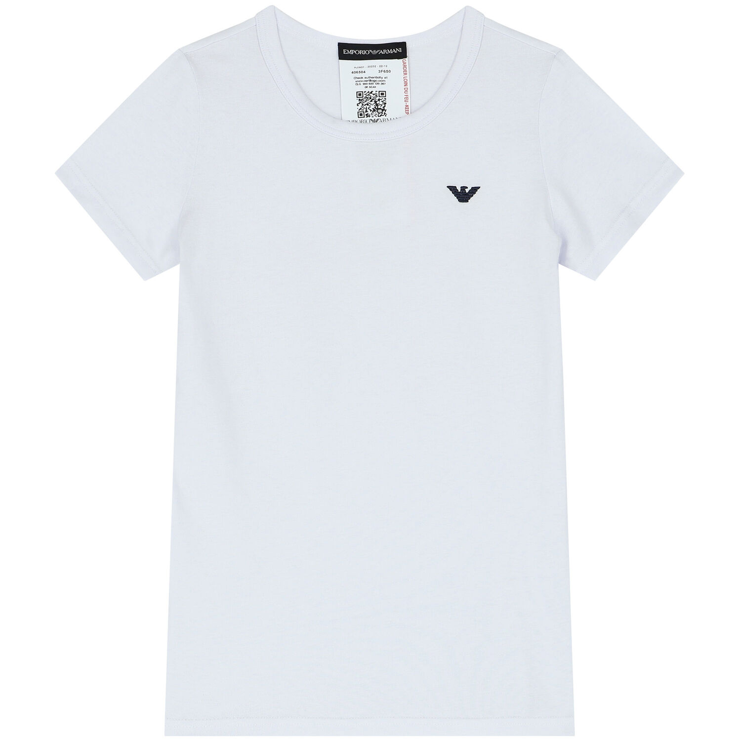 Boys White & Navy Blue Logo T-Shirts ( 2-Pack ), 1, hi-res image number null