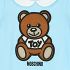 Baby Boys Blue Teddy Romper, 1, hi-res
