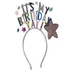 Girls Multi-Colored Birthday Headband, 1, hi-res