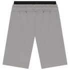 Boys Grey Logo Shorts, 2, hi-res