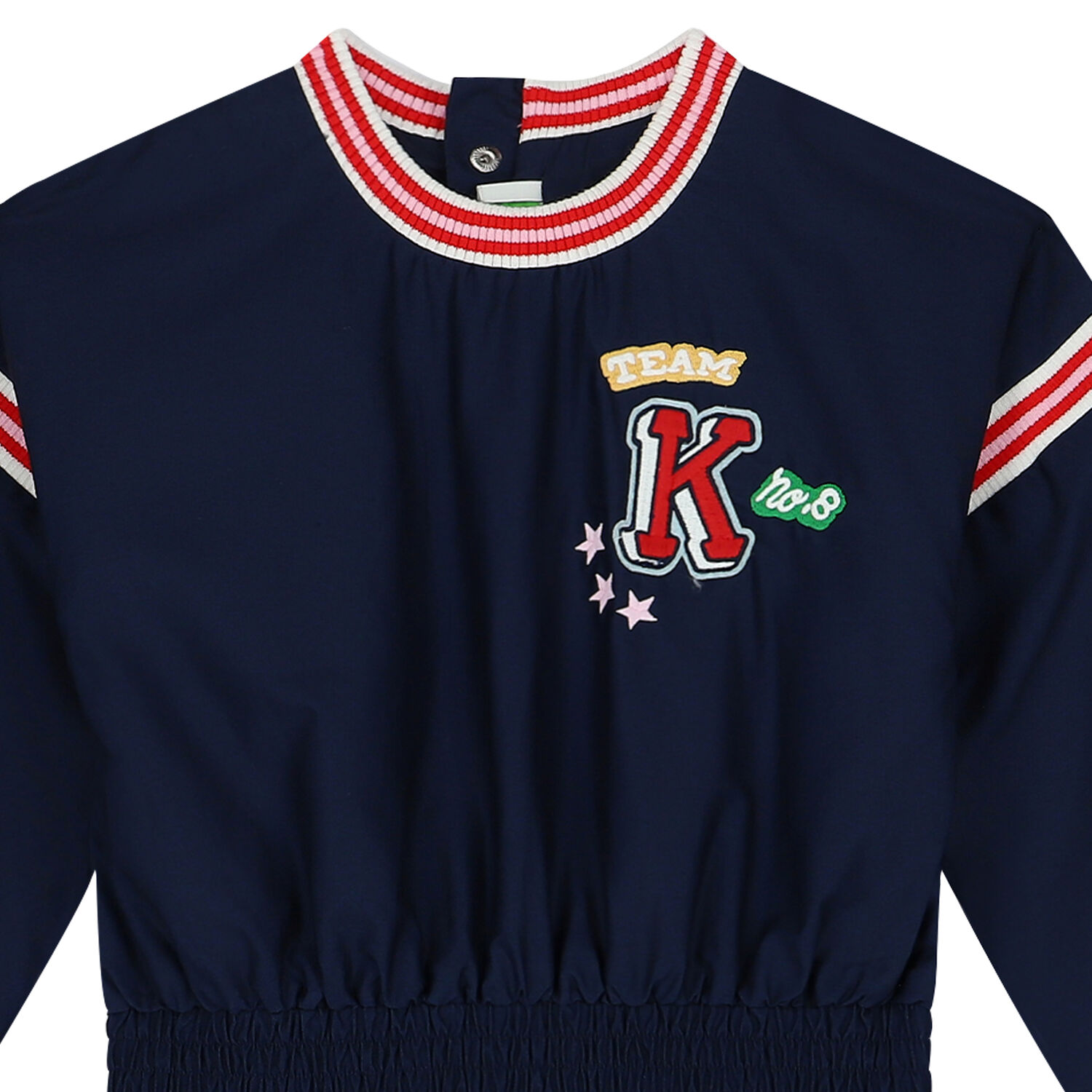 Girls Navy Blue Logo Dress, 1, hi-res