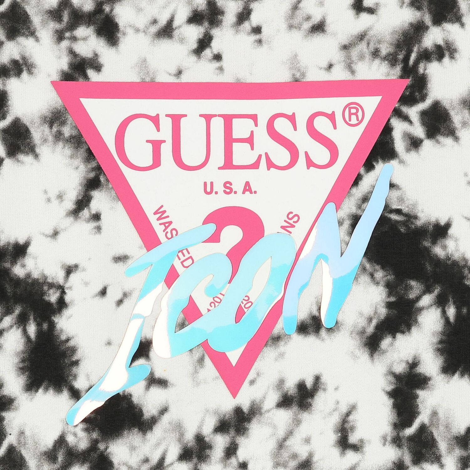 سويتشيرت بنات  بالشعار  باللون الأبيض و الأسود, 2, hi-res image number null