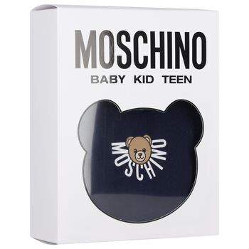 Navy Blue Teddy Bear Logo Babygrow