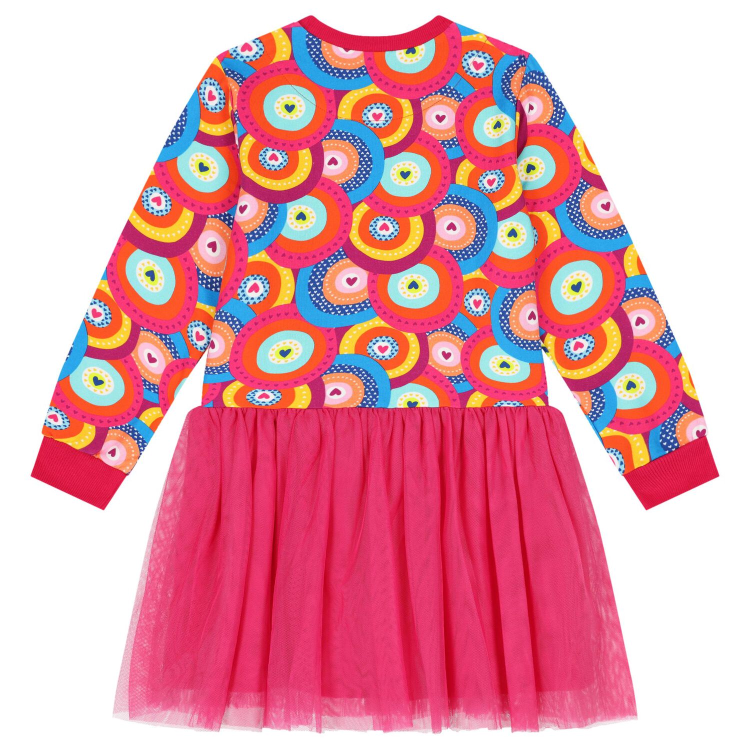 فستان بنات تول باللون الزهري, 1, hi-res image number null