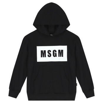 Black & White Logo Hooded Top