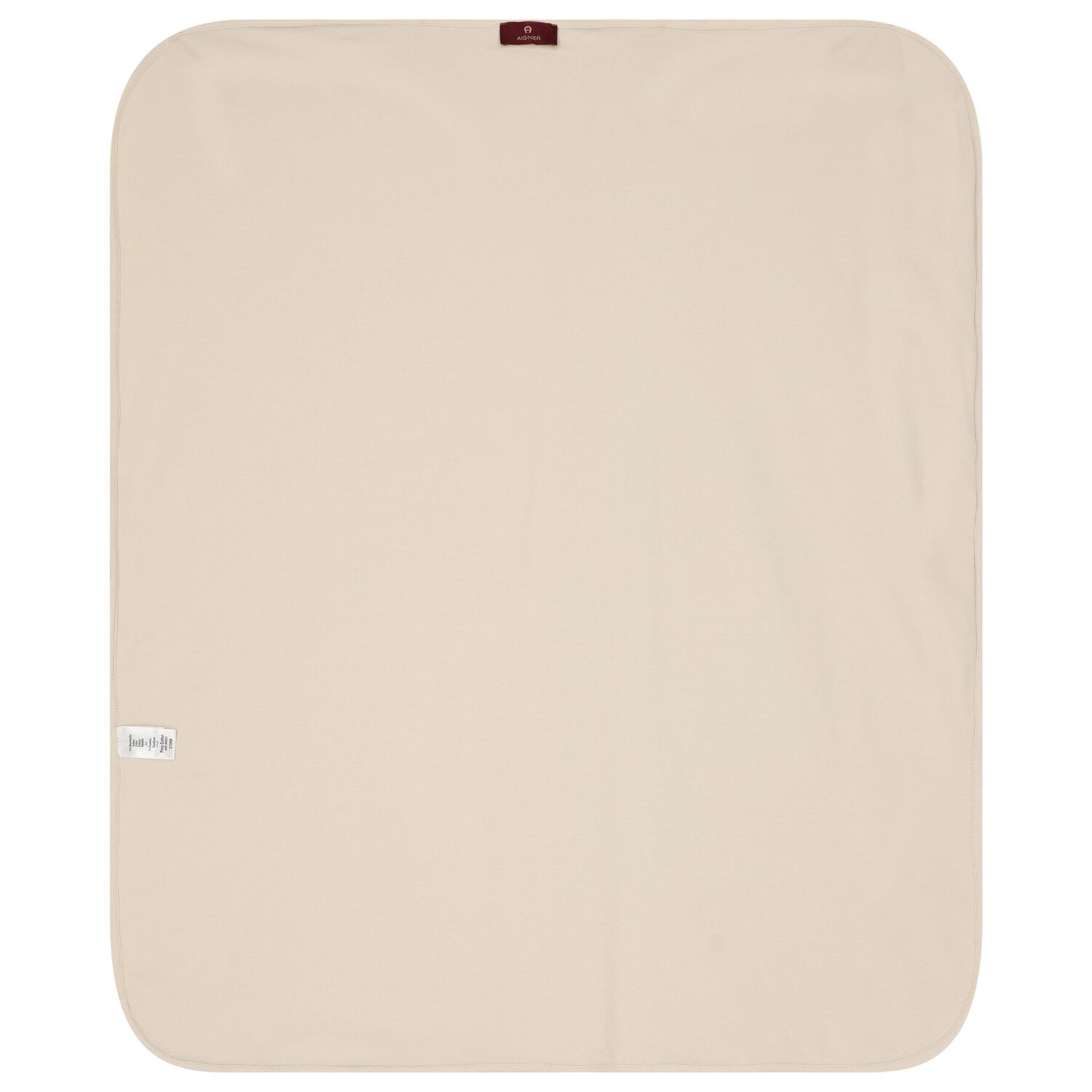 Beige & White Logo Baby Blanket, 1, hi-res