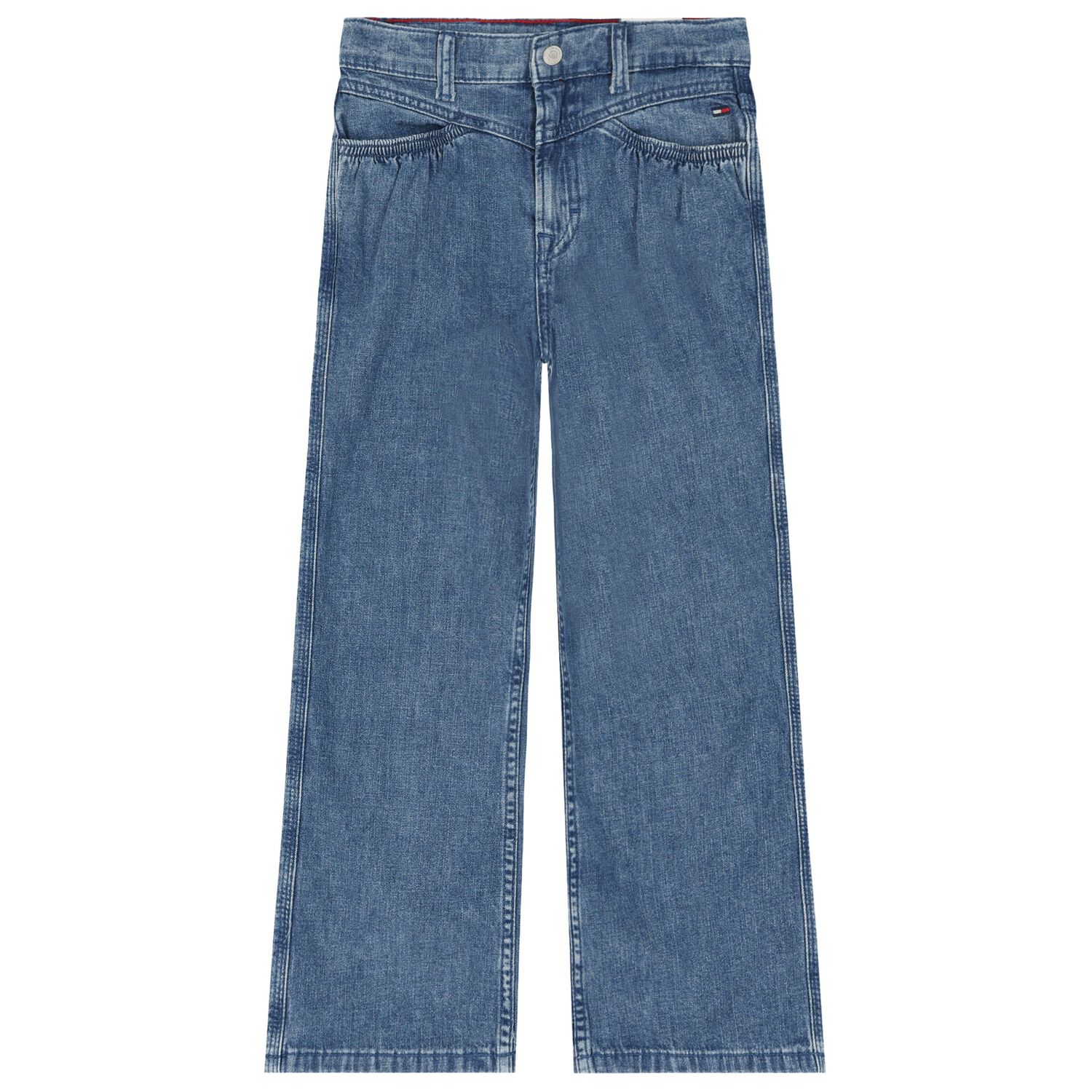 Girls Blue Logo Denim Jeans, 1, hi-res image number null