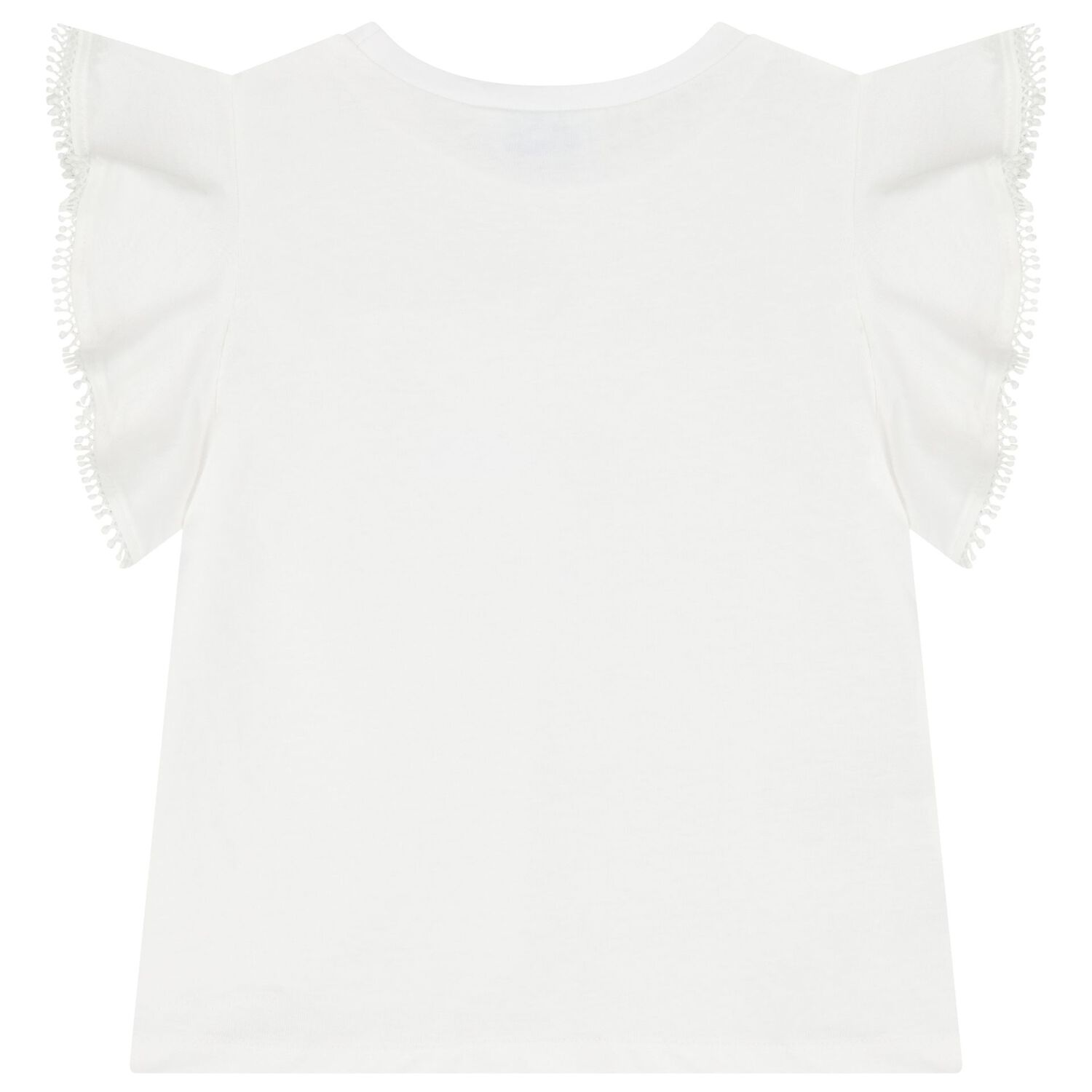 Girls White T-Shirt, 1, hi-res