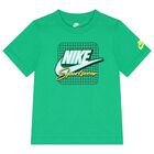 طقم شورتات للأطفال باللونين الأخضر والأسود مع الشعار., 1, hi-res