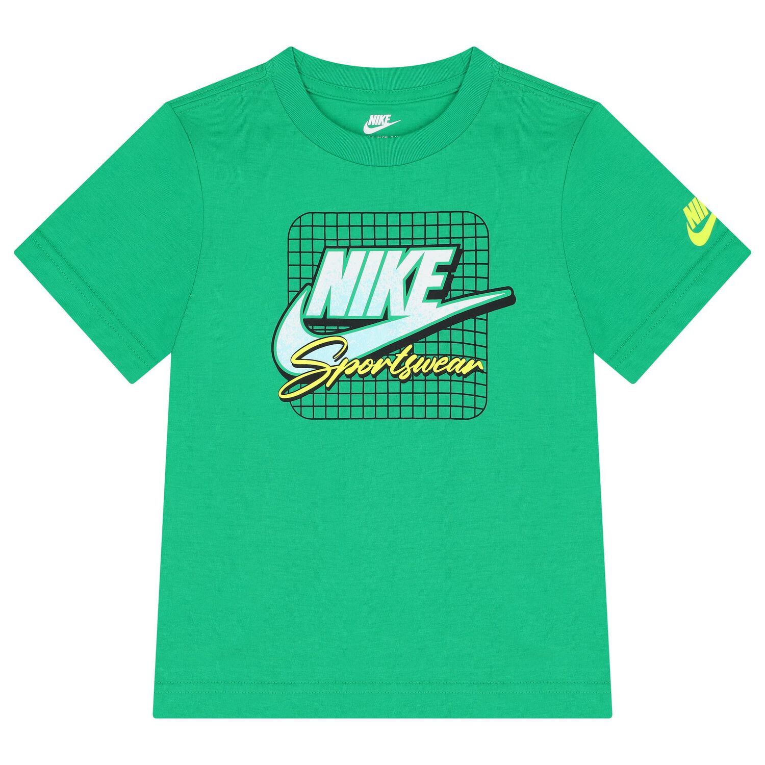 طقم شورتات للأطفال باللونين الأخضر والأسود مع الشعار., 1, hi-res