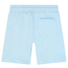 Boys Blue Logo Shorts, 3, hi-res