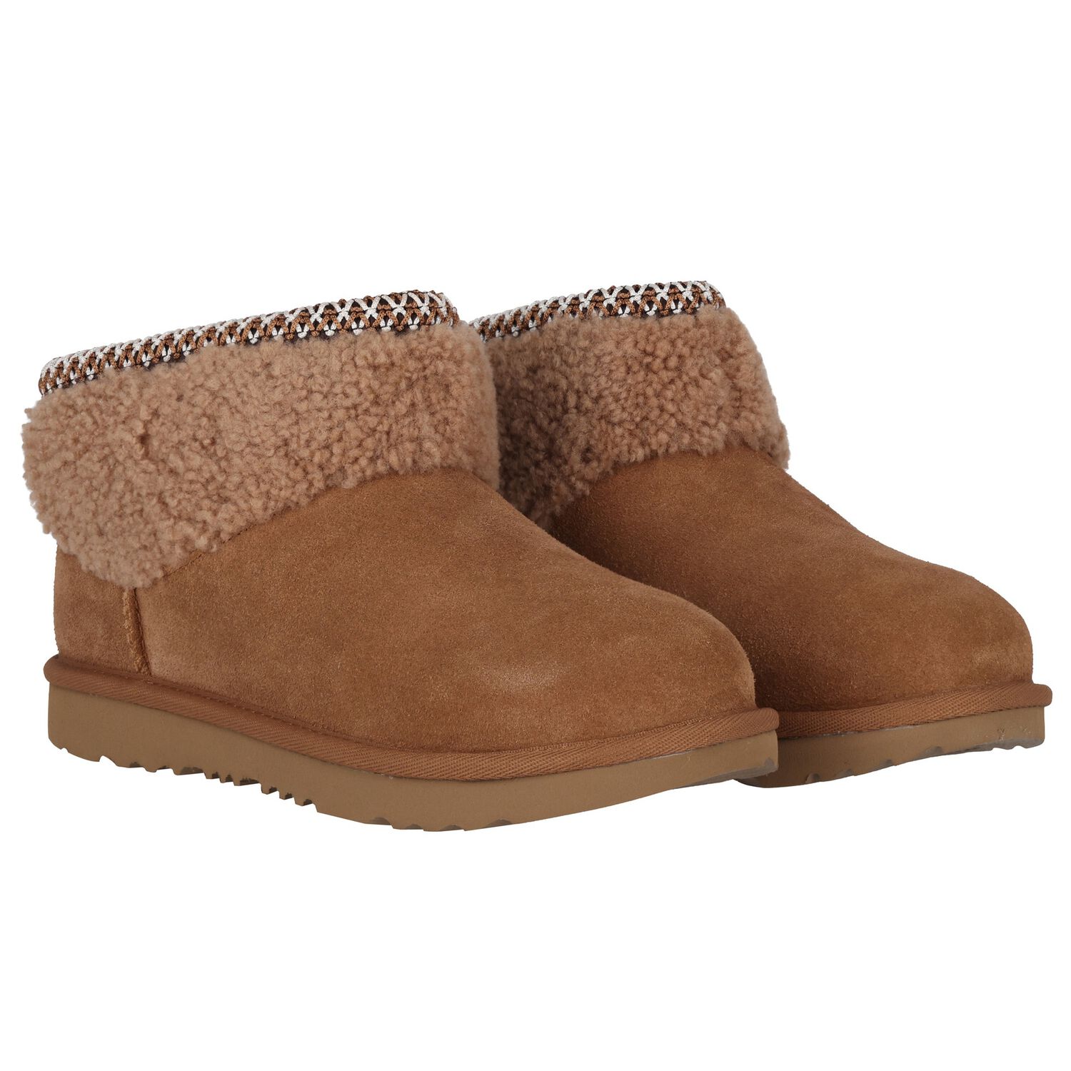 Girls Beige Classic Ultra Mini Suede Boots, 1, hi-res image number null