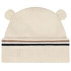 Beige Hat & Bootie Logo Baby Gift Set, 1, hi-res