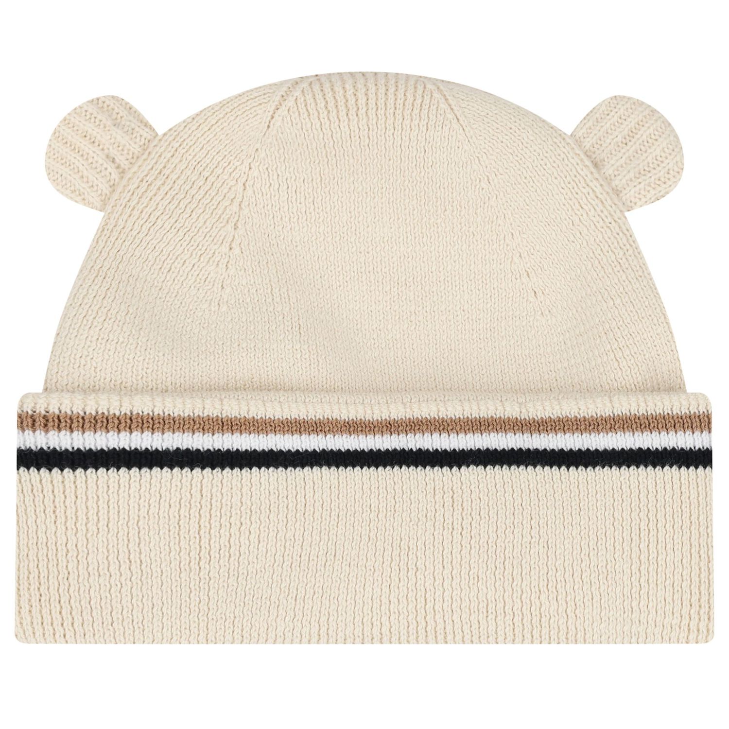 Beige Hat & Bootie Logo Baby Gift Set, 1, hi-res