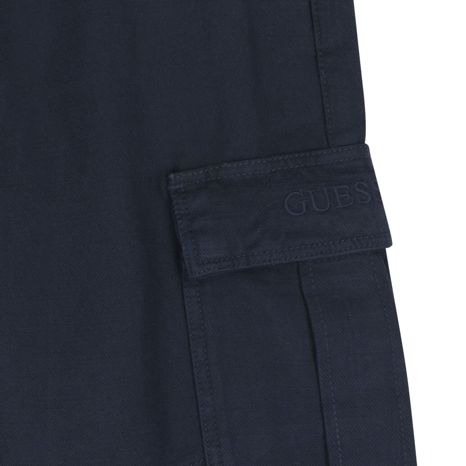 Boys Navy Blue Logo Trousers, 1, hi-res