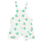 Baby Boys Ivory & Green Dungaree & Hat Set, 2, hi-res