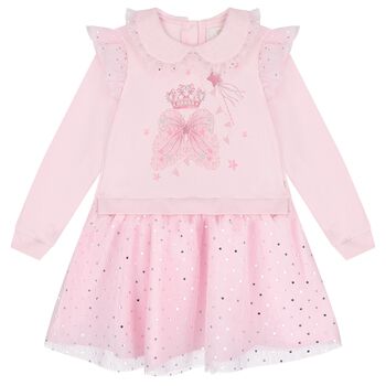 Girls Pink Ruffle Tulle Dress