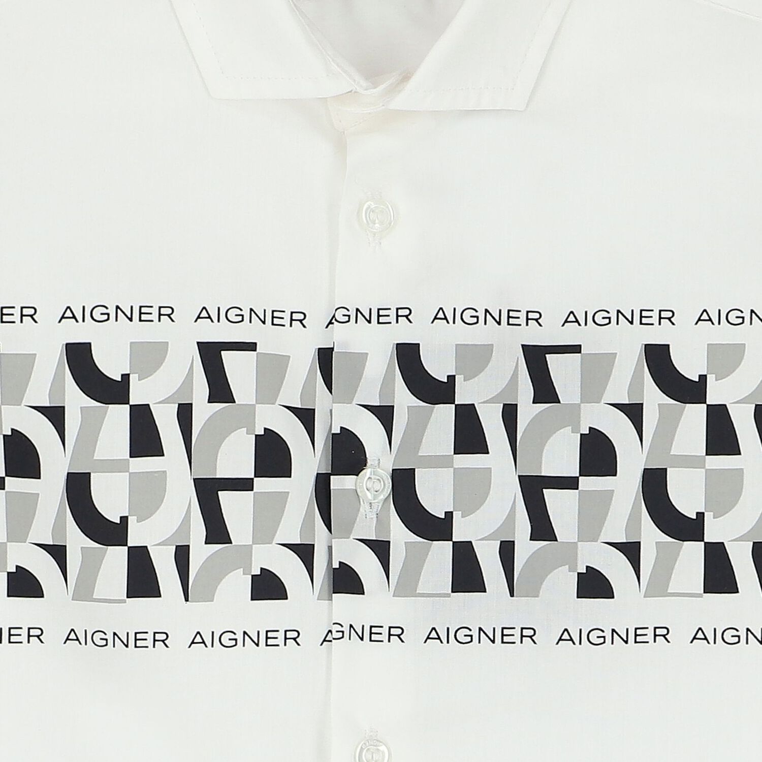 قميص أولاد بالشعار باللون الأبيض, 1, hi-res image number null