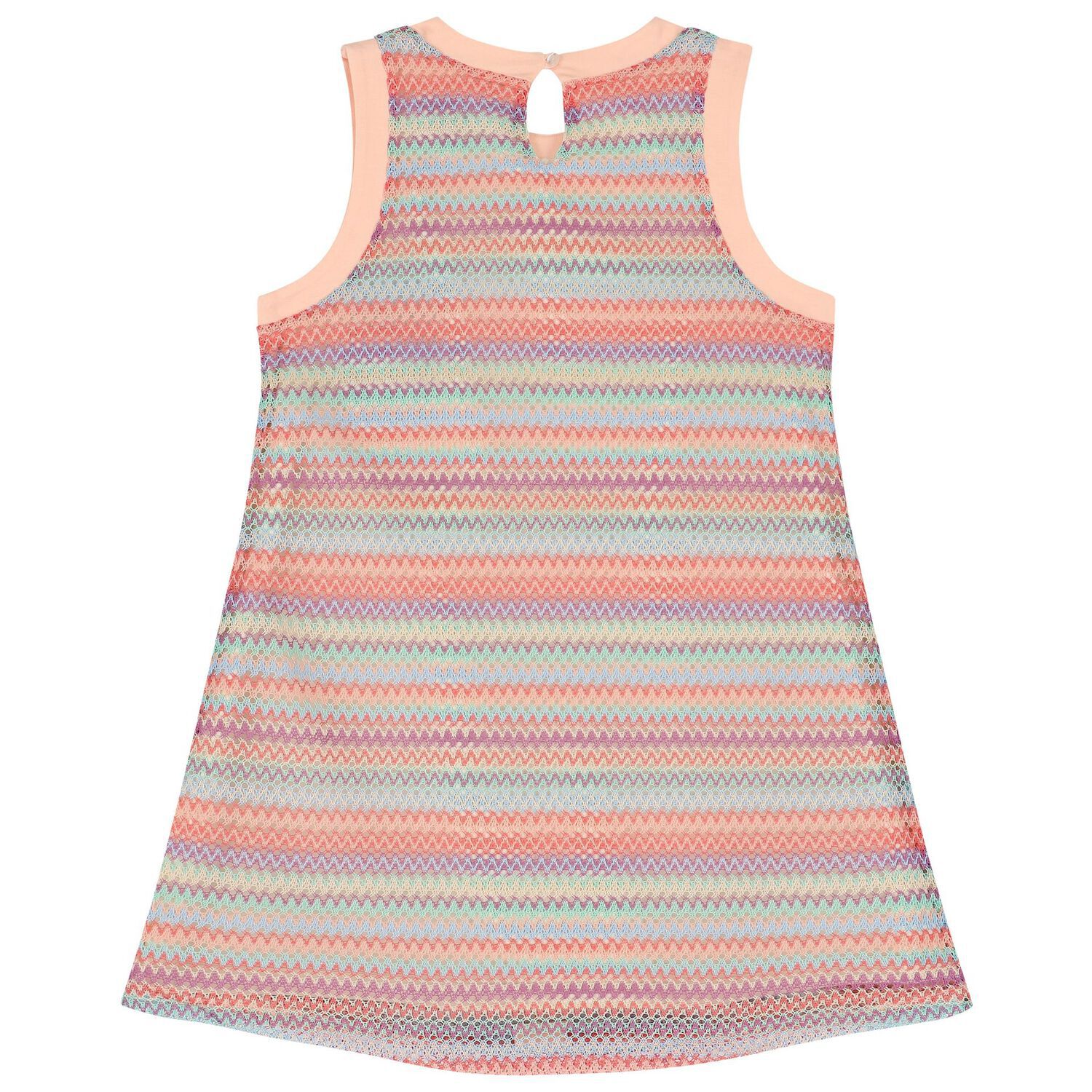 Girls Pink Striped Dress, 1, hi-res