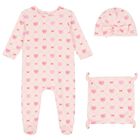 Baby Girls Pink Logo Babygrow Gift Set, 2, hi-res
