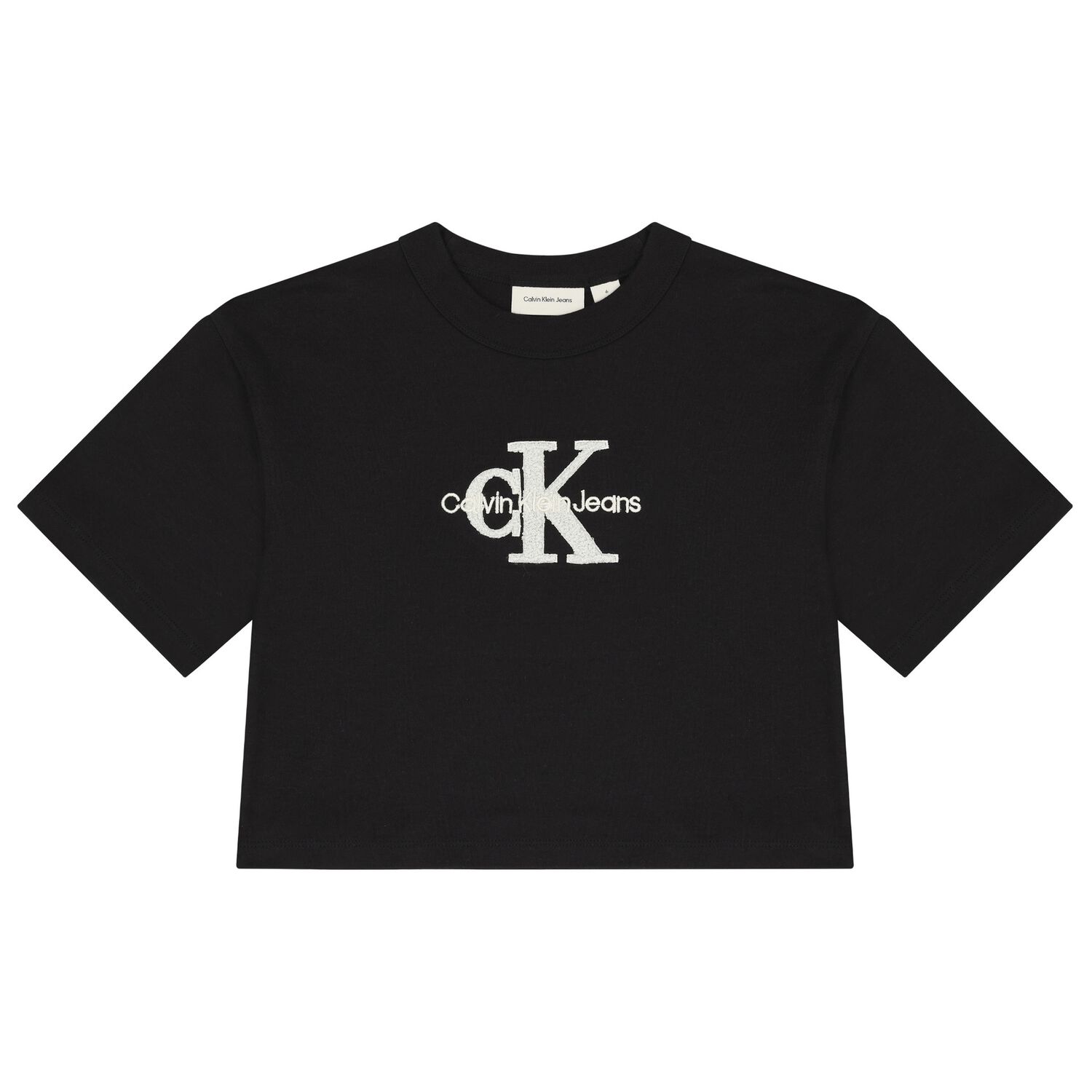 Girls Black Logo T-Shirt, 1, hi-res