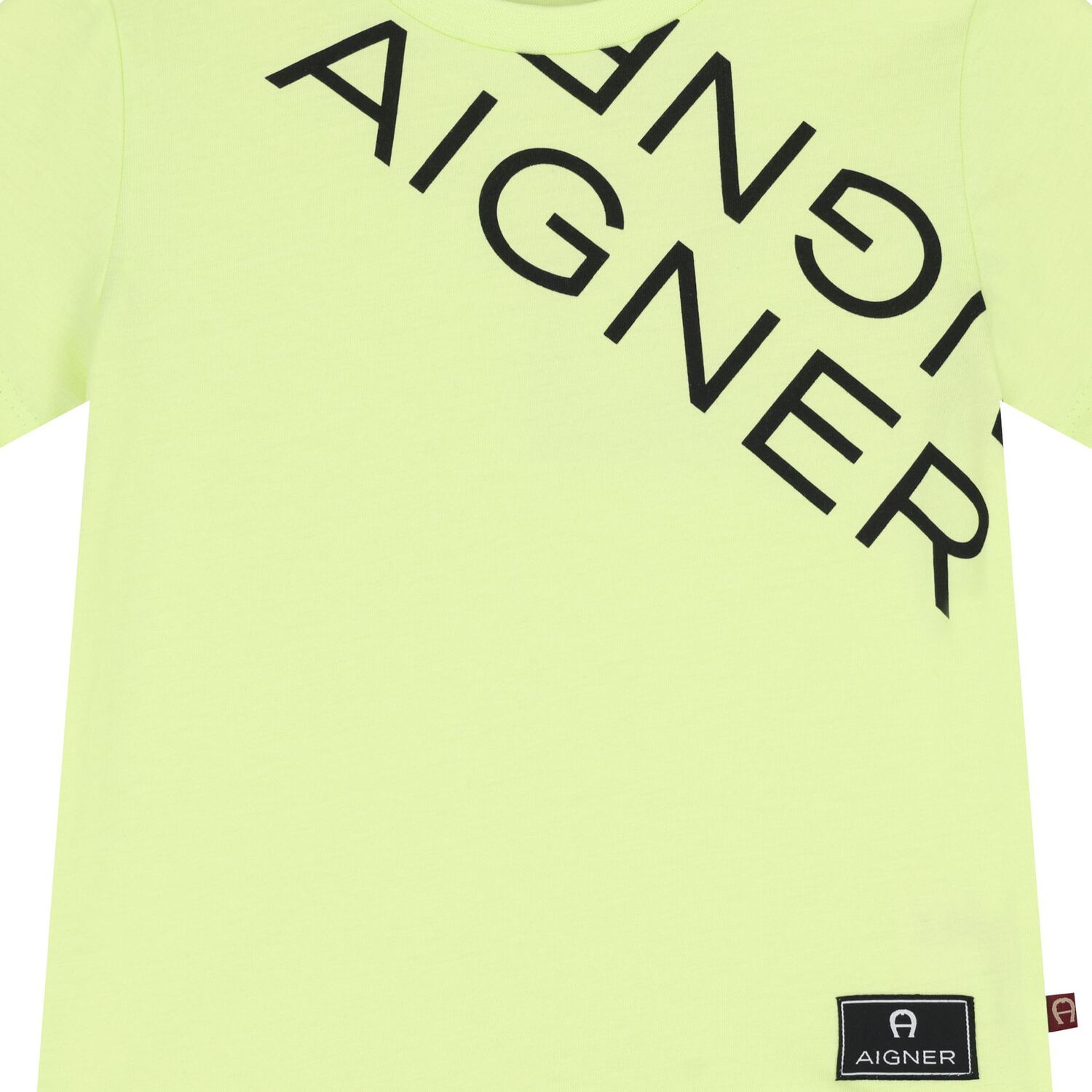 تي شيرت بشعار باللون  أخضر للأولاد , 3, hi-res