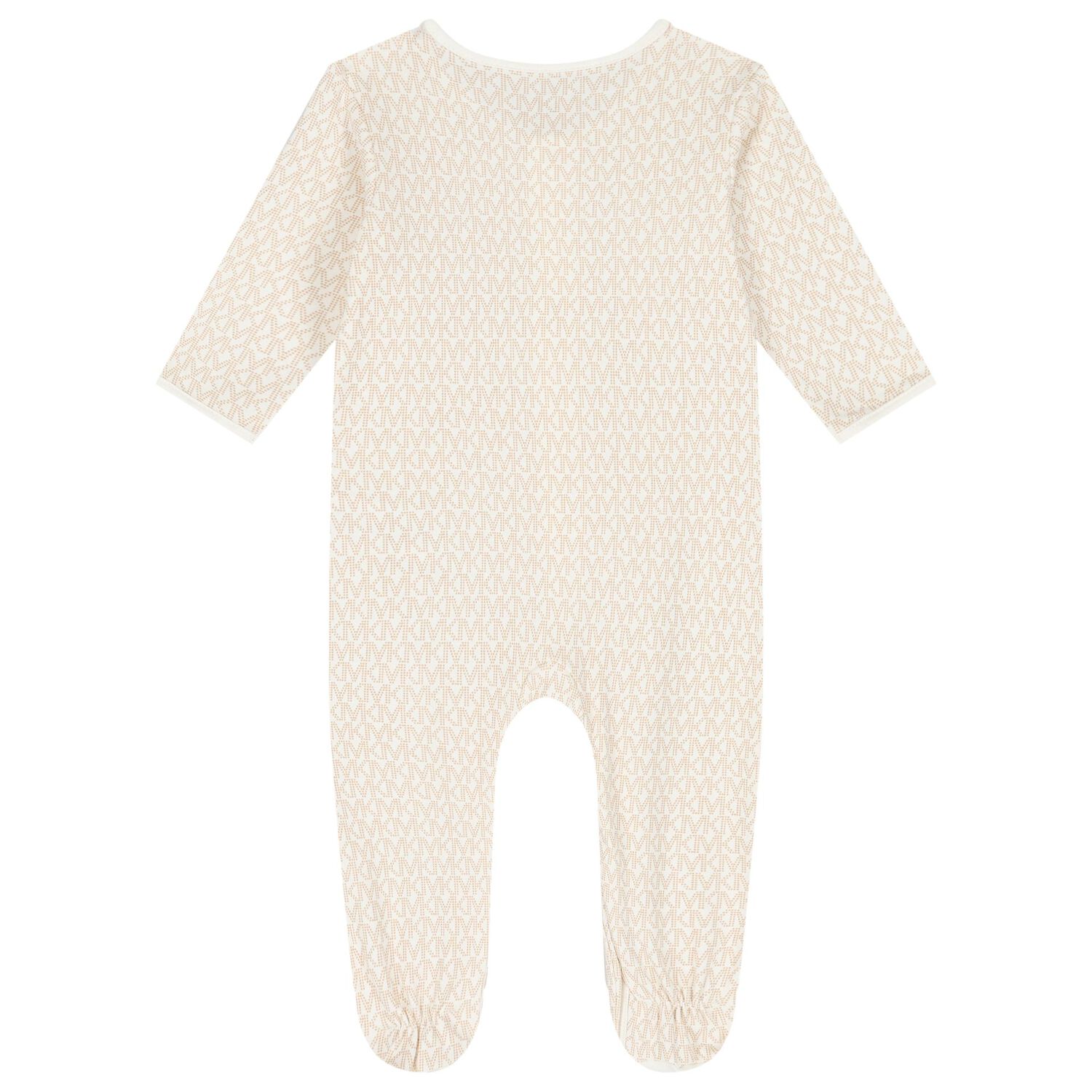 Baby Girls Ivory & Gold Logo Babygrow Gift Set, 1, hi-res