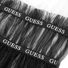 فستان بنات تول بالشعار باللون الأبيض والأسود, 4, hi-res