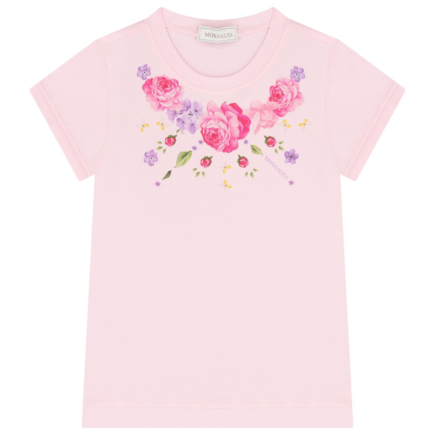 Girls Pink & White Floral Skirt Set, 1, hi-res