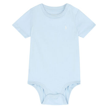 Baby Boys Blue Logo Bodysuit