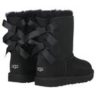 Girls Black Bailey Bow II Suede Boots, 1, hi-res