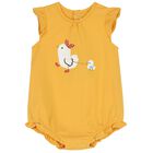 Baby Girls Yellow & White Rompers ( 3-Pack ), 2, hi-res
