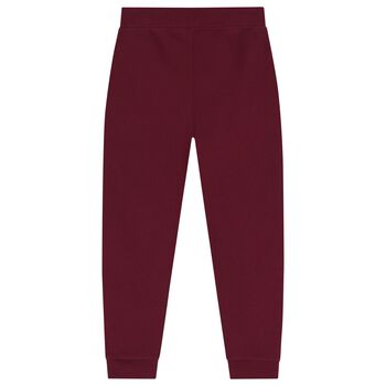 Boys Burgundy Logo Joggers