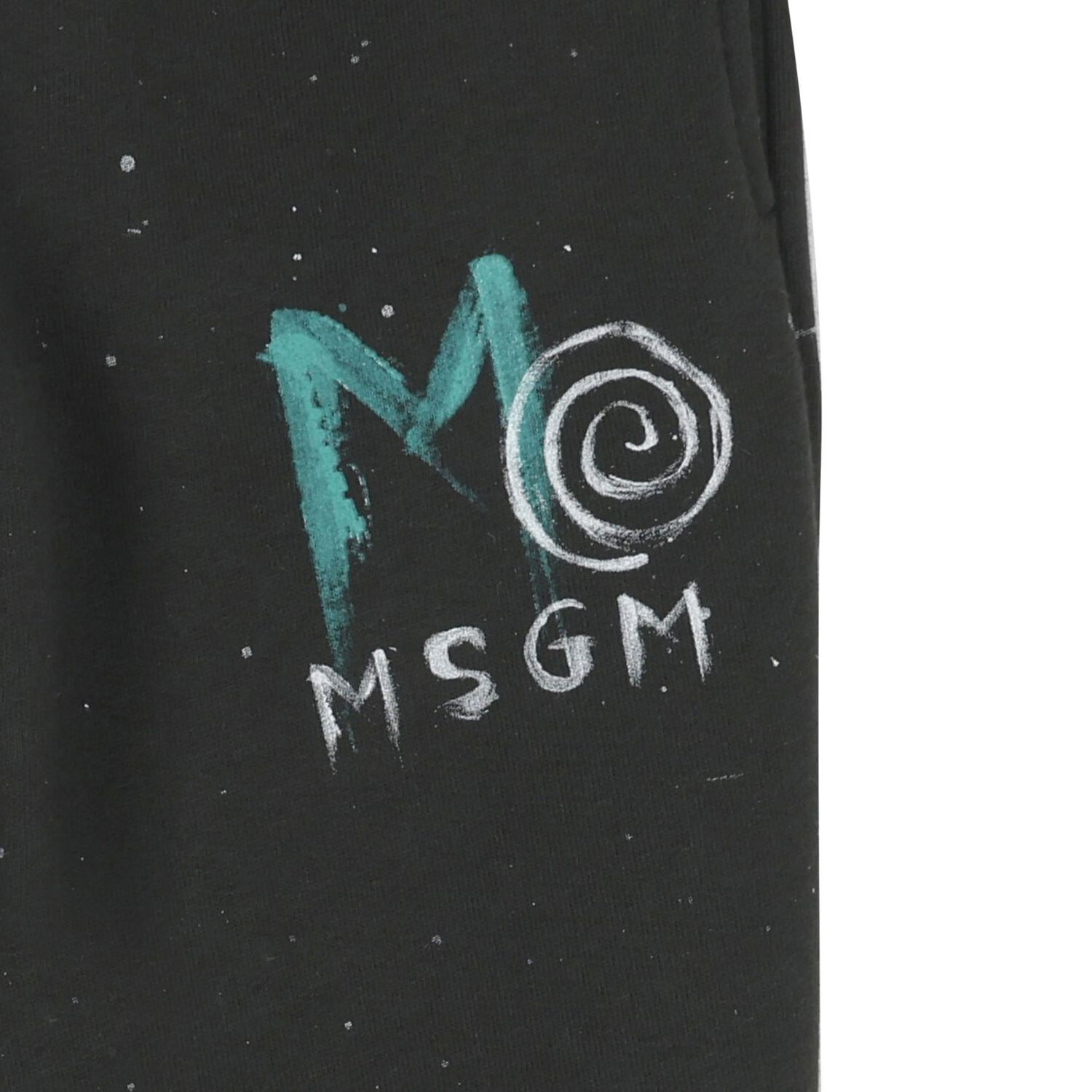 بنطلون رياضي بالشعار باللون الأسود للأولاد , 1, hi-res