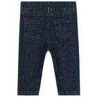 Baby Boys Logo Denim Pants, 1, hi-res